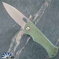 John Gray Tracker Dan Bloodshark, Nitro-V Blade, Antique Green & Bronze Textured Titanium