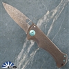 John Gray Tracker Dan Bloodshark Collaboration Folder, Fallout Finish Blade, Bronze Bark Finished Ti Handle