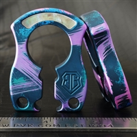 John Gray 1/2" Keyper Aluminum Splash Anodized Tie-Dye Pattern with Mother Of Pearl Inlays