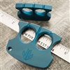 J&L Machining Works 2 Finger Knuck/Paperweight -  Blue Aluminum
