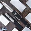 Microtech Ultratech 122-4 Double Edge Satin Blade, Black Handle