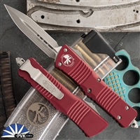 Microtech Combat Troodon 142-10APMR Apocalyptic Double Edge Blade Merlot Handle