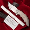 Jeff Vandermeulen Custom Homicide #71, S30V, Orange Peeled Titanium Handles, Mokuti PC