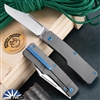 Jack Wolf Knives Gunslinger Jack Satin Blade, Checkered Titanium