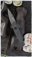 Kershaw Launch 12CA Mini Stiletto Auto, Black Aluminum W/Carbon Fiber, Blackwashed CPM-154