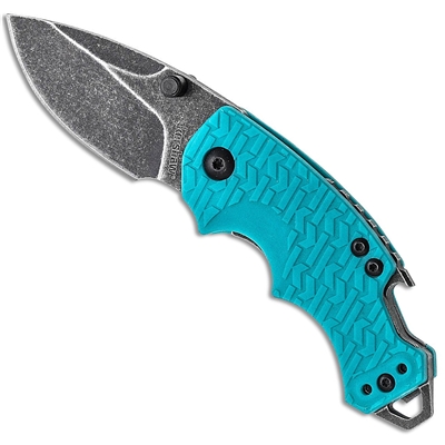 Kershaw 8700TEALBW Shuffle Multi-Function Folding Knife 2.4" Blackwash Plain Blade, Teal GFN Handles