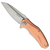 Kershaw 7007CU Natrix M Flipper Knife 3.25" Stonewashed D2 Drop Point Blade, Copper Handles