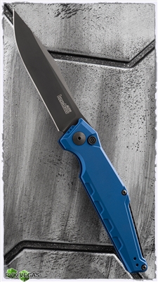 Kershaw Galyean Launch 7 Automatic, Blue Aluminum, 3.75" Black CPM-154, 7900BLUBLK