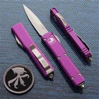 Microtech Ultratech Bayonet 120-10VI Stonewash Blade Violet Handle