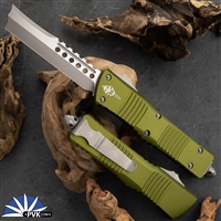 Microtech Combat Troodon Straight Razor 219R-10APODS Apocalyptic Blade OD Green Handle Signature Series