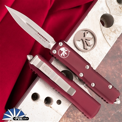 Microtech UTX-85 D/E 232-10MR Stonewash Blade Merlot Handle