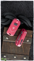 SGN6 Red Flashlight, 738 Lumens, USB Rechargeable, Personal Attack Alarm And Power Bank