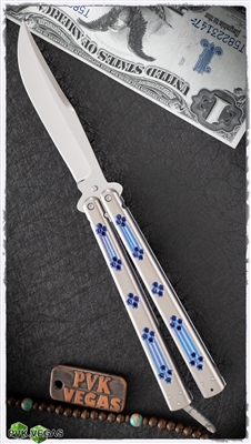 Matt Cook Custom Blue Anodized Balisong