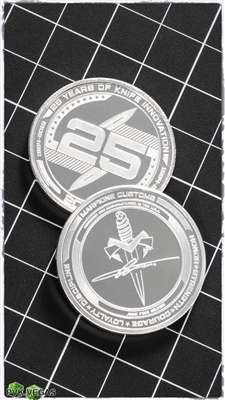 Marfione Dagger Logo 25 Year .999 Silver Anniversary Coin