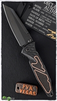 Marfione Custom SOCOM Elite Warcom DLC Hand Rubbed Satin Blade Carbon Fiber Scales w/ Copper Trimmed Lightning Strike Inlay & DLC HW