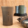 Marfione Custom Titanium Shot Glass, Single Dagger, Antique Bronze