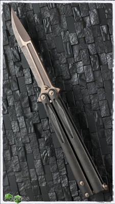 Marfione Custom Tachyon III Compound Grind Bronzed AP Blade Blade & HW SN#007
