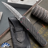 Diskin Custom Kershaw Livewire, Damasteel Double Edge Wharncliffe , Black Handle, Sunrise Screws