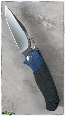 Matt Diskin Scale Release Revolution Dual Action Mirror Polish Tanto - Blue Frame