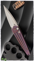 Medford Nosferatu Auto Tumbled Blade Violet Anodized Titanium Frame Violet & Bronze Anodized Hardware Flamed Clip