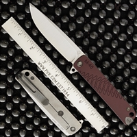 Medford M-48 Tumbled Titanium/Red Aluminum, Tumbled S35VN, PVD HW