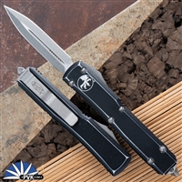 Microtech Ultratech D/E 122-10DBK AP Blade Distressed Black