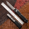 Microtech Ultratech 123-10AP Tanto Apocalyptic Blade, Black Handle