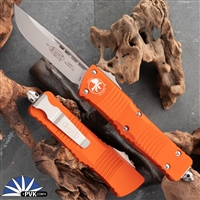 Microtech Combat Troodon S/E 143-10OR Stonewash Blade Orange Handle
