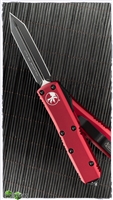 Microtech UTX-85 Spartan 230-1RD Black Blade Red Handle