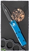 Microtech UTX-85 232-1BL Double Edge Black Blade, Blue Handle