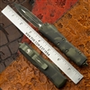 Microtech UTX-85 232-1OCS Double Edge Olive Camo Blade, Olive Camo Handle Signature Series