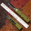 Microtech UTX-85 232-1OD Double Edge Black Blade, OD Green Handle