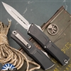 Microtech Combat Troodon Gen 3 1142-10AP Double Edge Apocalyptic Blade, Black Handle