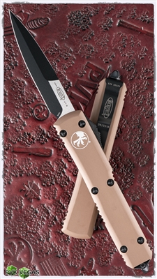 Microtech Ultratech Bayonet 120-1TA Black Blade Tan Handle