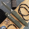 Microtech Ultratech Bladeshow Texas 2024 121-1CODTX Single Edge Cerakote OD Green Texas State Pattern Blade, Cerakote OD Green Texas Handle