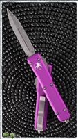 Microtech Ultratech D/E 122-10VI Stonewash Blade Violet Handle