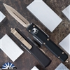 Microtech Ultratech 122-13 Double Edge Bronze Blade, Black Handle