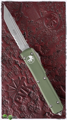 Microtech Ultratech T/E 123-11OD Stonewash OD Green Handle