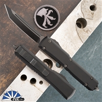 Microtech Ultratech 123-1DLCTS Tanto DLC Blade, Black Handle Shadow