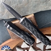 Microtech Daytona 126-1TBIS Double Edge Black Blade, Black Handle Black Bubble Inlay Signature Series Tactical