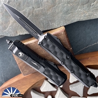 Microtech Daytona 126-1TBIS Double Edge Black Blade, Black Handle Black Bubble Inlay Signature Series Tactical