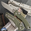 Microtech Amphibian 137RL-10APFLGTOD Ram-Lok G10 Fluted OD Green, Apocalyptic Blade