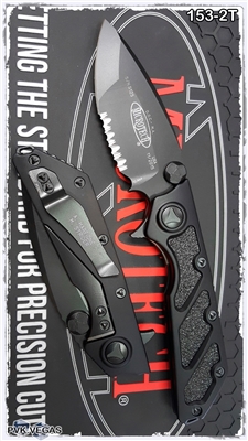 Microtech DOC. M/A Flipper 153-2T Black Serrated Tactical