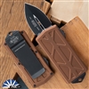 Microtech Exocet 157-1TA Black Blade Tan Handle