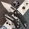 Microtech Stitch 169RL-11FL Ram-Lok Aluminum Fluted Black, Stonewash Partial Serrated Blade