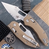 Microtech Stitch 169RL-11FLGTTA Ram-Lok G10 Fluted Tan, Stonewash Partial Serrated Blade