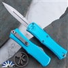 Microtech Hera II Mini 1701M-4TQ Bayonet Satin Blade, Turquoise Handle