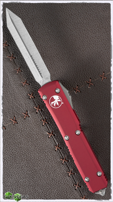 Microtech Ultratech Spartan 223-4RD Satin Blade Red Handle