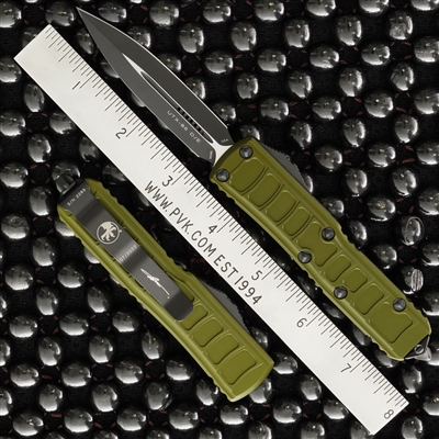 Microtech UTX-85 II D/E Black Blade OD Green Handle  232II-1ODS