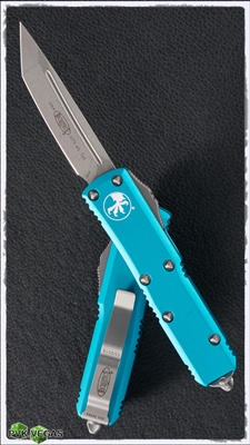 Microtech UTX-85 T/E 233-10APTQ AP Blade Turquoise Handle